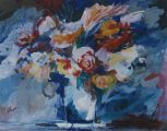 FIORI 80X80 ACRILICO SU TELA