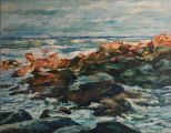 marina a castigloncello olo su tela cm70x90