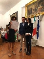 Il Sindaco Angela Bagni e Richard e Lisa Altig (2017)