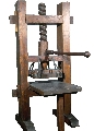 Riproduzione torchio da stampa in legno, XV secolo, Museo Nazionale della Scienza, Milano.
