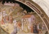 Guarisce una gamba che doveva essere amputata. (Vita della Beata Giovanna. Autore ignoto,convenzionalmente Maestro di Signa XV sec.)