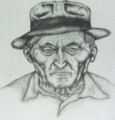 Ritratto del nonno - 1965 - disegno a matita su cartoncino 90x70 eseguito a 12 anni