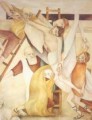 La deposizione 1986 particolare (affresco)