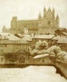 1927. Il duomo d'Orvieto, orvieto, spruzzo color seppia, 31x40