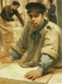 1902. Gli imballatori. Olio su tela 66x87. Signa