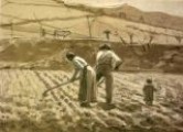 1927. Scena campestre, Orvieto, acquerello monocromo 33x21 | Gino Frittelli