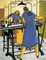 Le magliaie, 1952. Olio su masonite, cm. 120x96