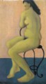Nudo seduto, 1952. Olio su masonite, cm. 55x31,5