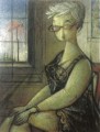 Anna alla finestra, 1969. Tecnica mista su masonite, cm 85x65