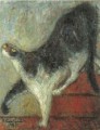 Gatto che scende le scale, 1985. Olio su tela, cm 40x50
