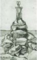 Bottiglia e cipolla, 1925,<br> matita su carta, mm. 140x90