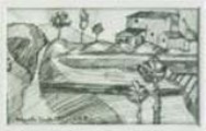 Casale di campagna,1918,<br> matita su carta, mm. 116x170