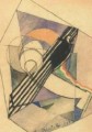 Aereo + fascio littorio, 1933,<br> tecnica mista su carta, mm. 215x152
