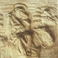 Fuga in Egitto, bassorilievo, gesso, anni Venti, cm. 63