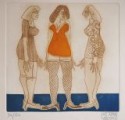 Le tre grazie - acquaforte e acquatinta cm 25x25