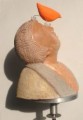 5 un lonfo terracotta e argento h.cm55