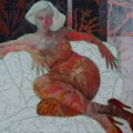 Fragola e champagne dipinto cm80x80
