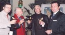 2000 - Firenze - W.Excelsior da sx il giornalista Fabrizio Borghini,il critico Tommaso Paloscia, Giovanni Maranghi e il direttore