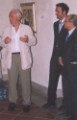 2003 matera da sx Maranghi, il critico Maurizio Vanni, il curatore della mostra Emanuele Coretti