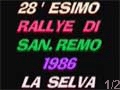 Rallye  La Selva (28^ di San Remo)